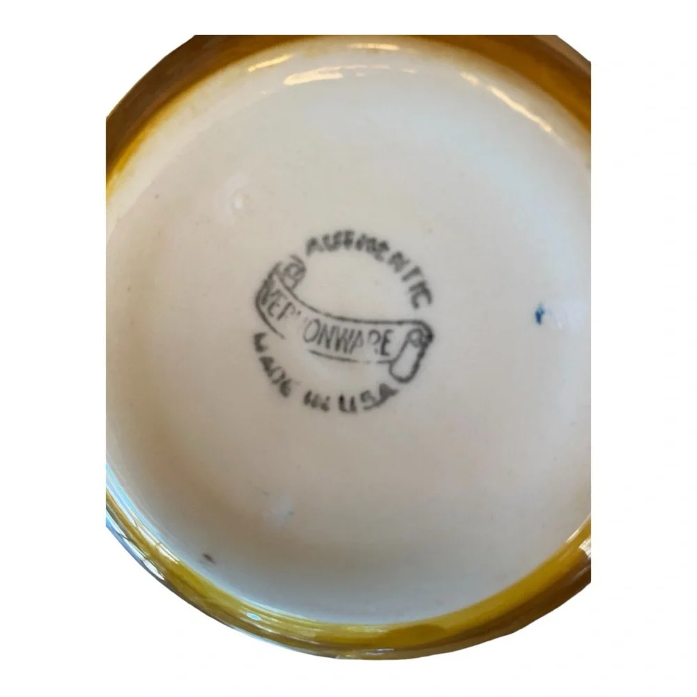 VTG Vernonware Organdie Covered Soup Bowls Handles Lids Set of 2 CA Pottery